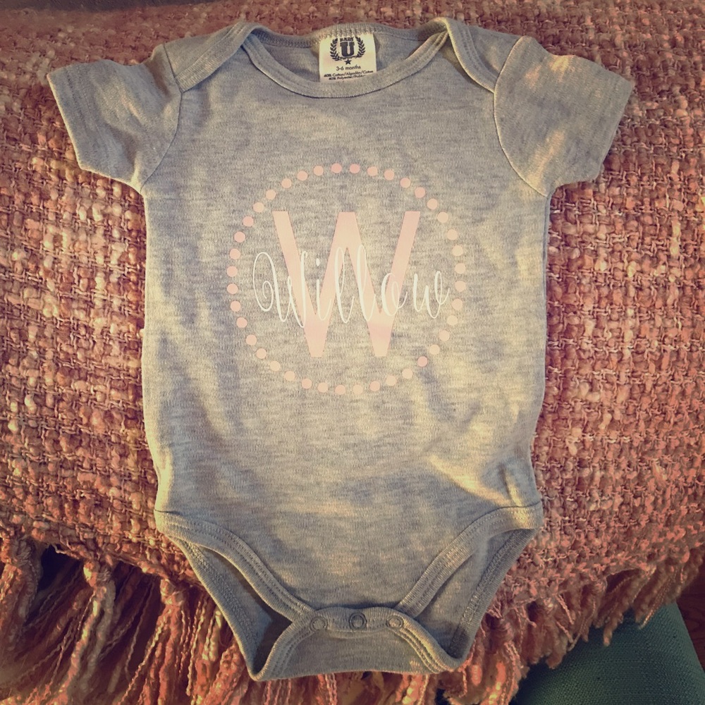 Monogrammed Onesie